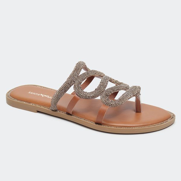 Rasteira Bianca Camel Santa Moça