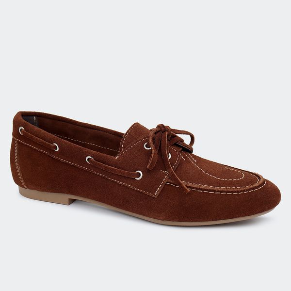 Mocassim Salerno Camurça Camel Santa Moça