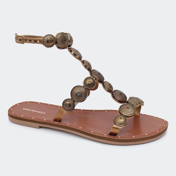 Rasteira Maya Bronze Santa Moça 