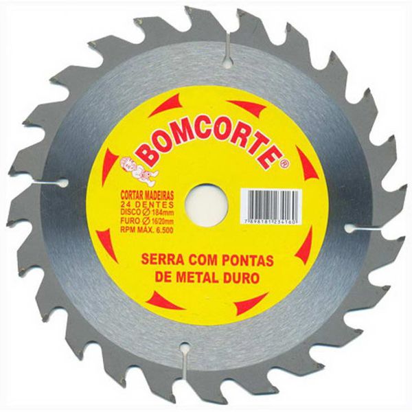 Disco De Serra Circular 250mm X 24dts 1492188 Bomcorte 