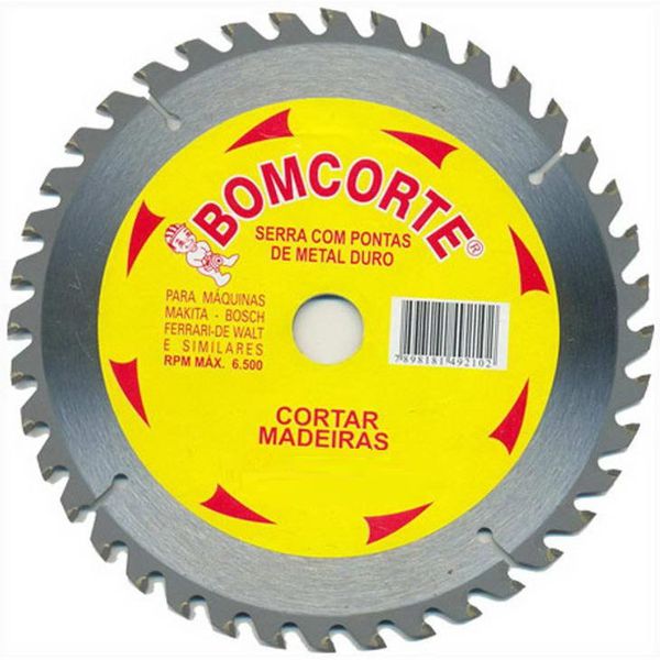 Disco De Serra Circular 250mm X 36dts 1492195 Bomcorte 