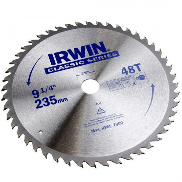 Disco De Serra Circular 9.1/4" X 48 Dentes Iw14113 Irwin