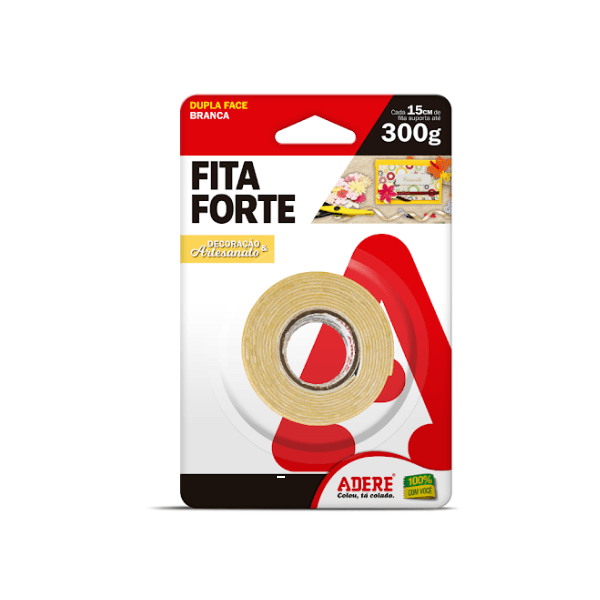 Fita Dupla Face Fita Forte 19mm X 2mt Adere