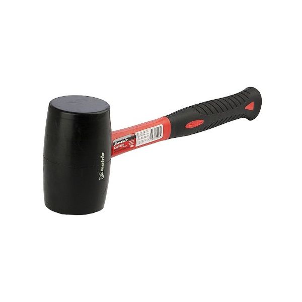 Martelo De Borracha 70mm Preto C/ Cabo De Fibra Ref-111939 Mtx 