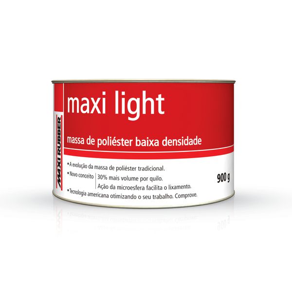 Massa De Poliéster 900gr com Catalisador Maxi Rubber