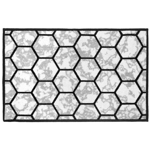 Tapete Clean Kasa Cozinha Marmore Hexagonal 50 x 75cm 1422002COZ Kapazi