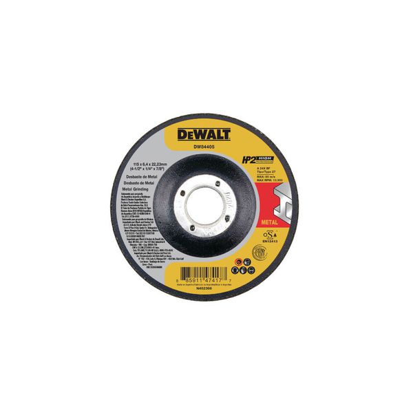 Disco de Desbaste 4.1/2''x1/4"x7/8" dewalt