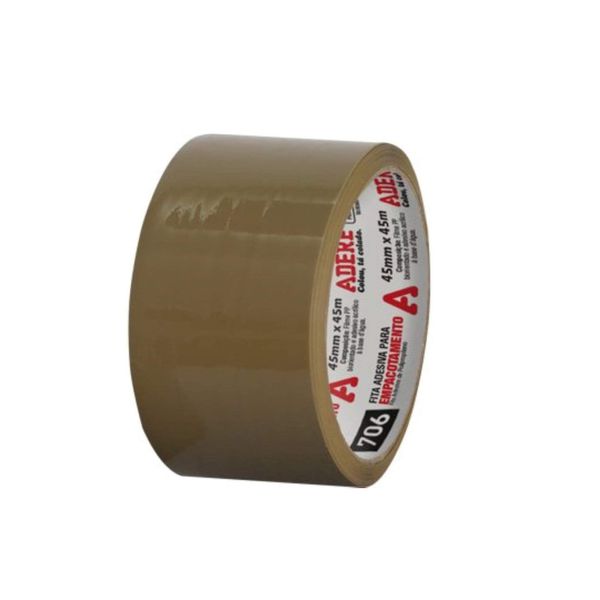 Fita para Empacotamento Marrom 45mm x 40 Metros Adere