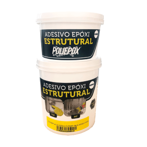 Adesivo Epoxi Estrutural Média Fluidez 1kg Poliepox