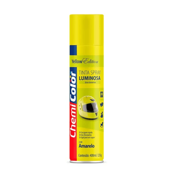 Tinta Spray Luminosa Amarelo 400ml Chemicolor
