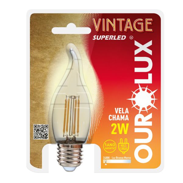 Lampada Led Vintage Chama 2W 2400K Ourolux 05305