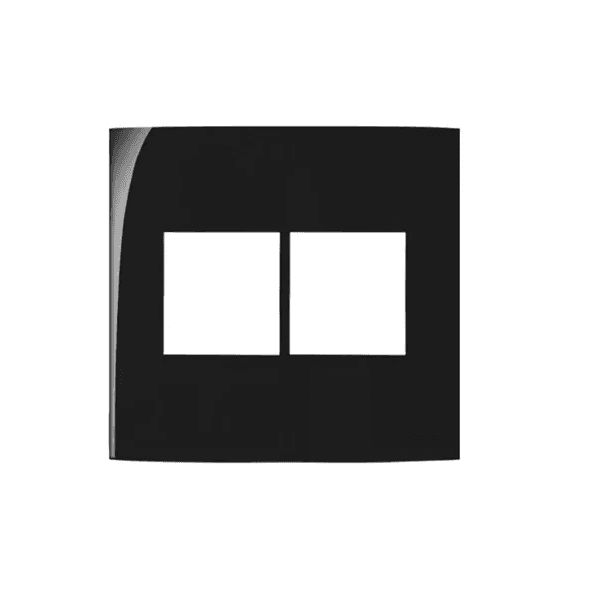 Placa 4x4 de 4 Postos Juntos Clean Preto Fosco Margirius
