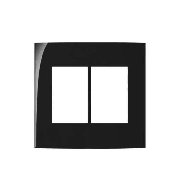 Placa 4x4 de 6 Postos Clean Preto Fosco Margirius