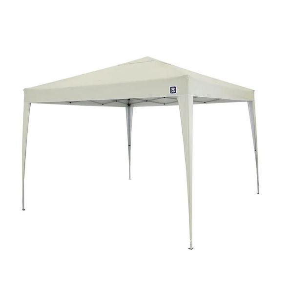 Tenda Gazebo Dobrável 3m x 3m Poliéster Bege Bel 331500