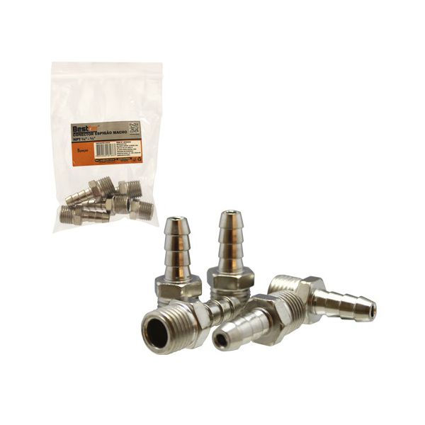 Espigão Macho 1/4 x 3/8 BFH2520 com 5 Peças