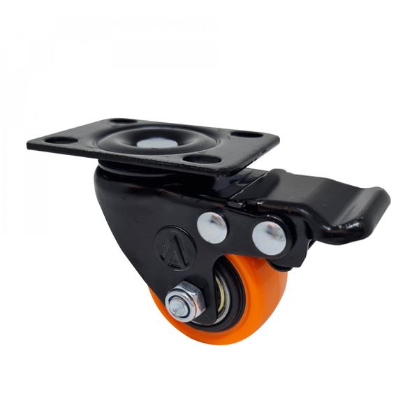 Rodizio Giratorio Placa Freio 210 Laranja A09120-GF
