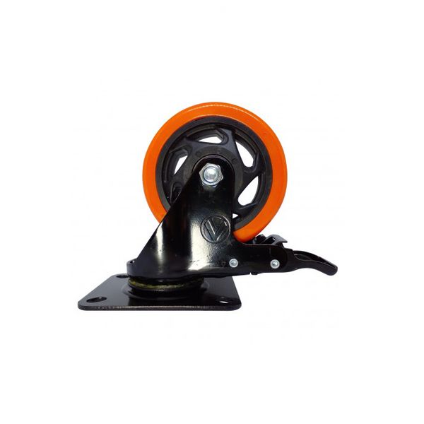 Rodizio Giratório Placa Freio 312 Laranja A09130-GF