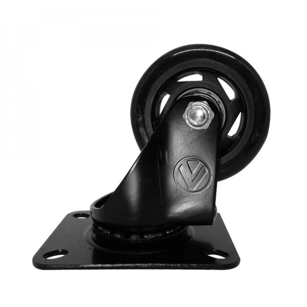 Rodizio Giratório Placa 312 Preto A09430-G