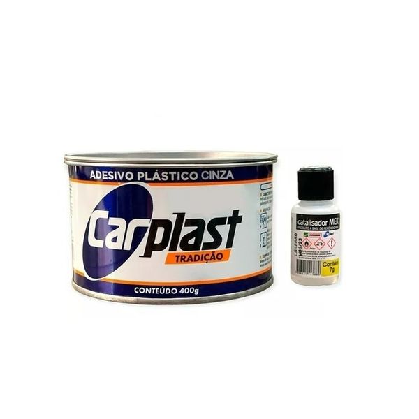 Massa Plástica Carplast Cinza 400gr C/ Catalisador 