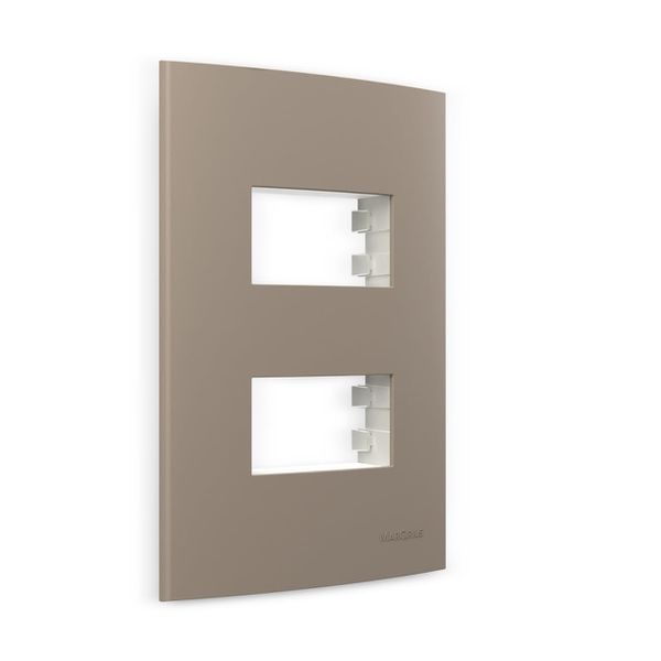 Placa 4 x 2 Argila 2 Postos Separados Linha Sleek Margirius