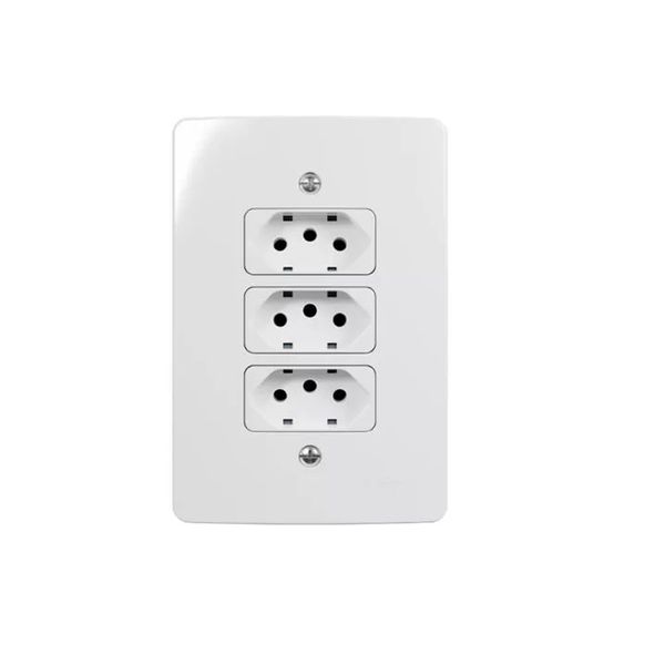 Conjunto Tomada Tripla 3 Tomadas 20A Linha Renova Margirius
