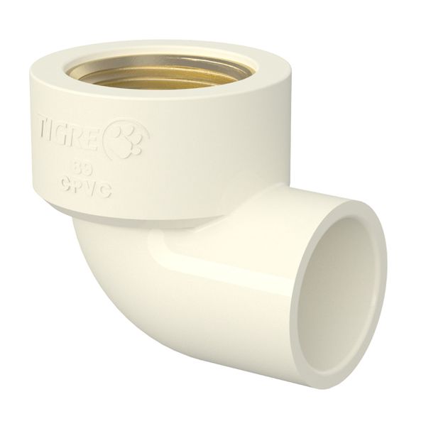 Joelho Pvc 90º Graus Transição LR Aquatherm 22mm x 1/2 Tigre