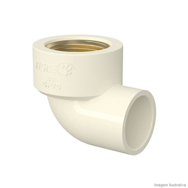Joelho Pvc 90º Graus Transição LR Aquatherm 22mm x 3/4 Tigre
