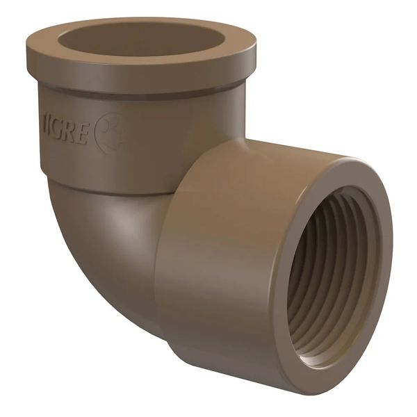 Joelho Pvc Marrom 90º Graus LR Soldável com Rosca 20 x 1/2 Tigre