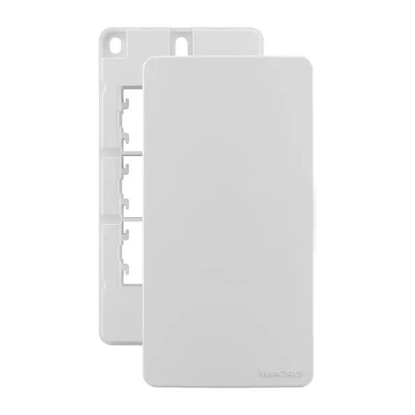 Placa Condulete Sleek 3/4 Cega Com Suporte Branca Margirius 21850