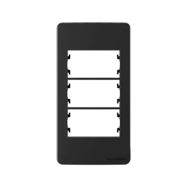 Placa com Suporte Sleek Condulete 1 pol' 3 Postos Preta Margirius 22423