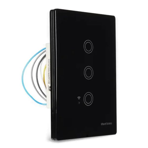 Interruptor Inteligente Touch 3 Teclas Bivolt Ebony Margirius 22096