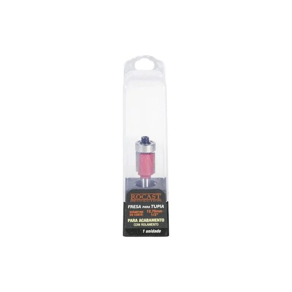 Fresa Reta com Rolamento para Tupia 1/2'' x 1/4'' 910012 Rocast