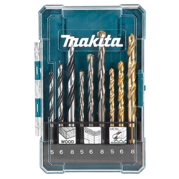 Kit Brocas com 9 Peças Makita D-71962
