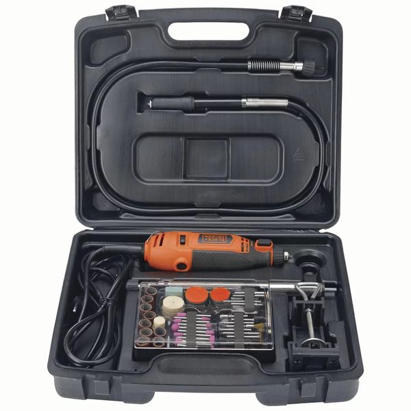 Kit Micro Retífica 180W 35000RPM 130 Peças RT18KA Black & Decker