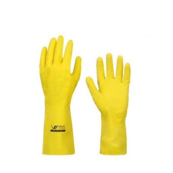 Luva Latex Multiuso Slim Amarela Volk