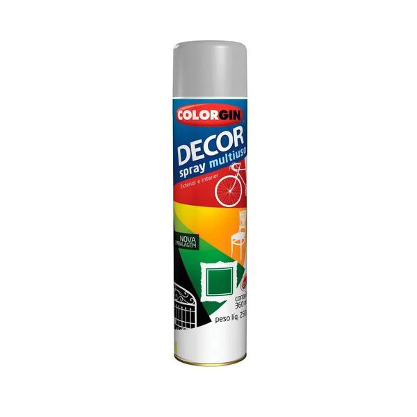 Tinta Spray Alumínio 360ml 8581 Decor Colorgin 