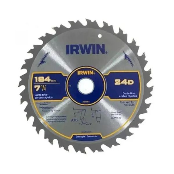Disco De Serra Circular 7.1/4'' X 24dts Irwin 