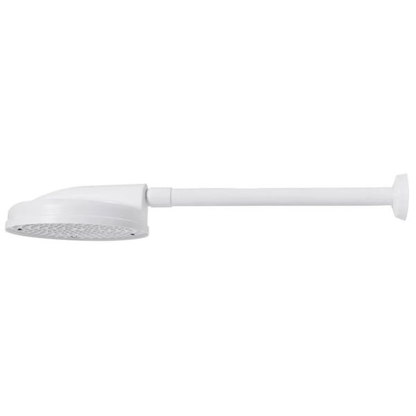 Chuveiro Frio Branco com Crivo Removível de 6" e Braço de 30cm Astra