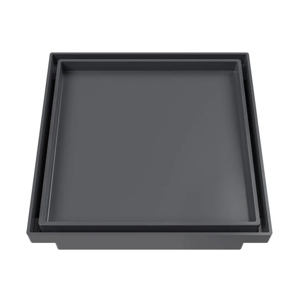 Ralo Oculto Quadrado Universal de 15x15cm Astra Cinza