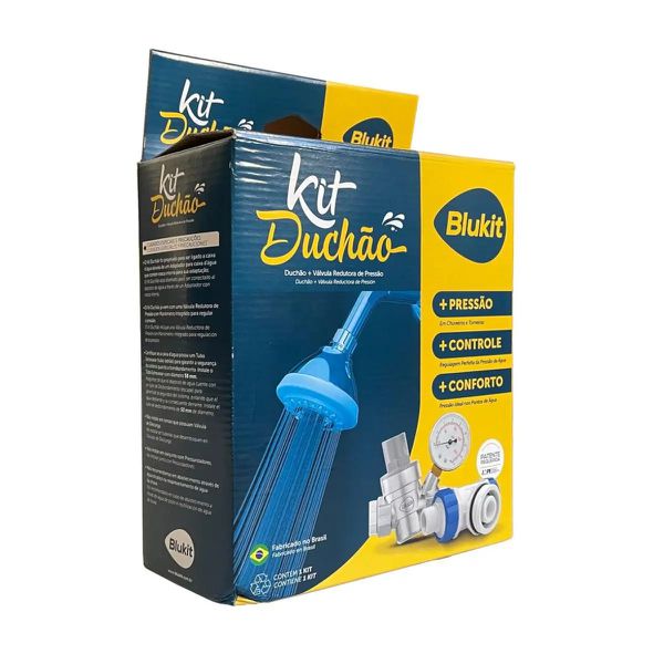 Kit Válvula Duchão Com Válvula Redutora De Pressão Blukit 330604