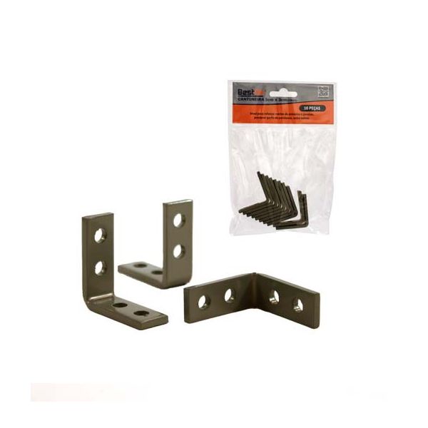 Cantoneira Abas Iguais 30 x 30mm Marrom 10 und