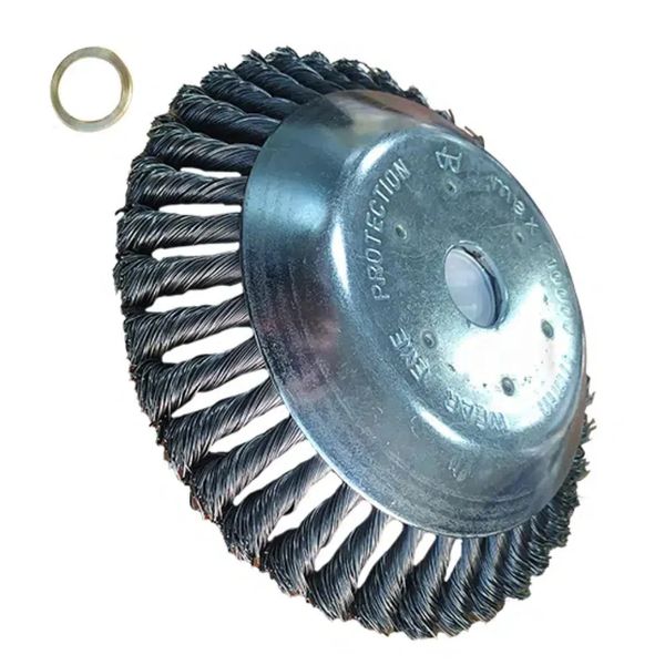 Escova de Aço Côncava 200mm com Furo 1 Pol. para Roçadeiras TOYAMA 1301-064