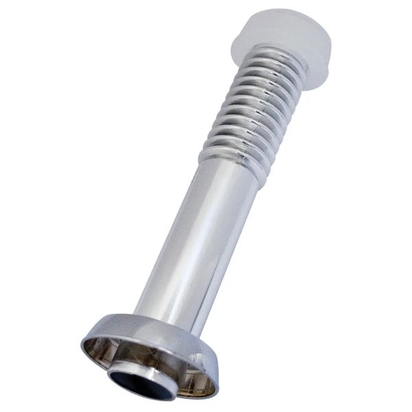 Tubo Ligação 25cm Cromado para Vaso Sanitário com Canopla de Parede e Espude Astra
