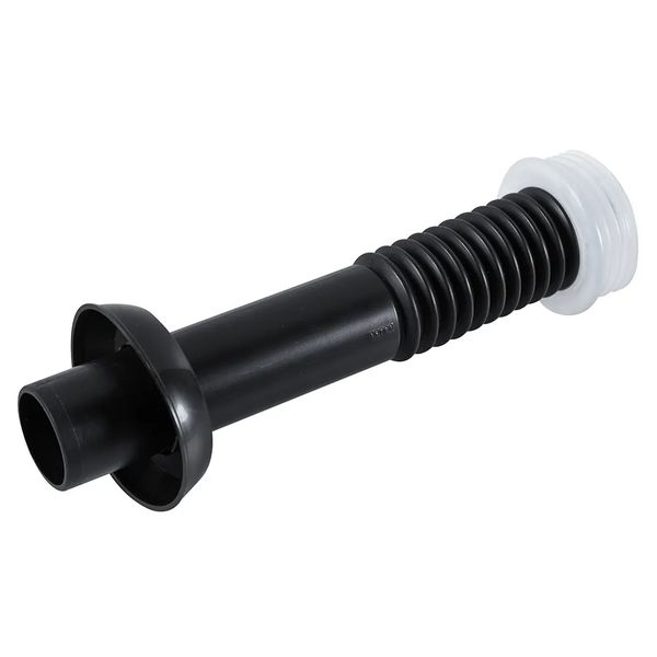 Tubo Ligação 25cm Preto Fosco para Vaso Sanitário com Canopla de Parede e Espude Astra