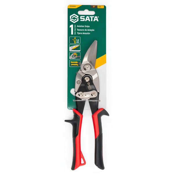 Tesoura Tipo Aviação para Cortar Chapas 10" Corte Esquerdo ST93101ST Sata