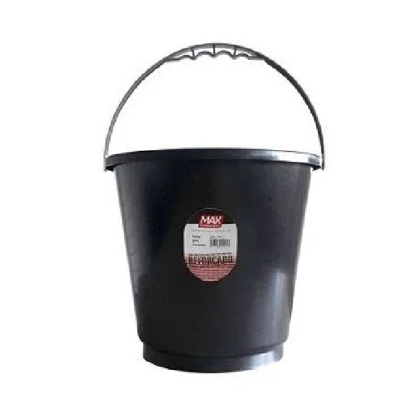 Balde Plástico 12 Litros Reforçado Preto Max 39510
