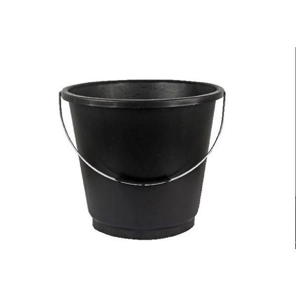 Balde Plastico Preto 12L Alça Metal Max 39710
