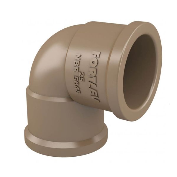 Joelho Pvc Marrom Soldável 90º Graus 20mm Fortlev