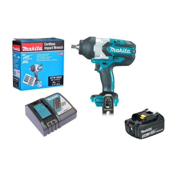 Chave de Impacto 1/2" 18V DTW1002Z com Bateria 3AH e Carregador Bivolt