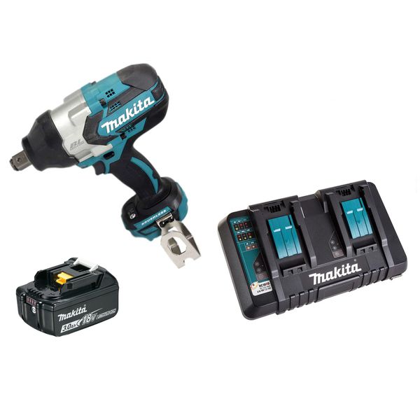 Chave de Impacto 3/4 DTW1001Z Bateria 18V 3Ah e Carregador Duplo 220V